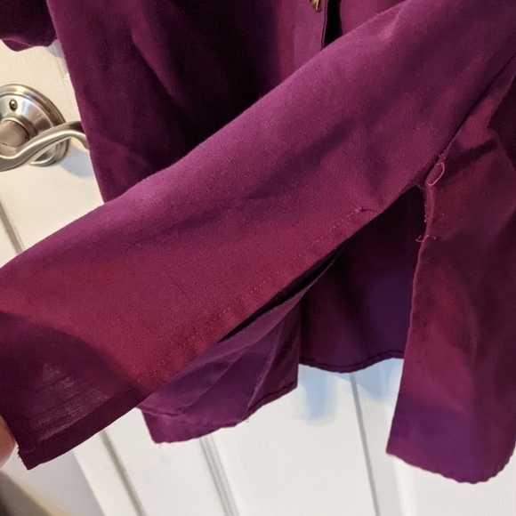Vintage‎ Norton McNaughton Purple Cuffed Sleeves Button Up Shirt Size 10 - Picture 7 of 8